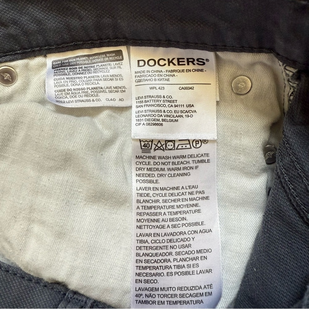 Men's Straight-Fit Docker Jeans Slate Blue - Picture 8 of 9